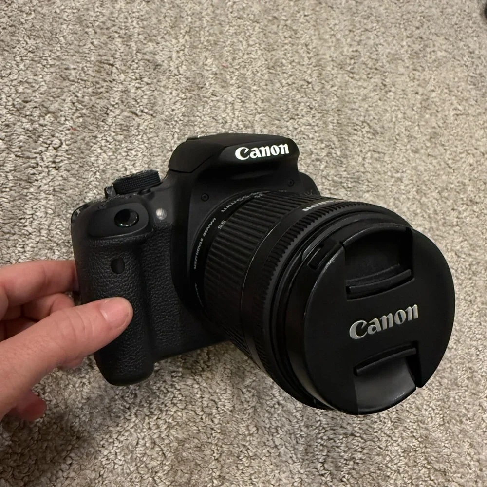 Canon EOS Rebel T5i Black DSLR Camera with Portable Battery Charging Box